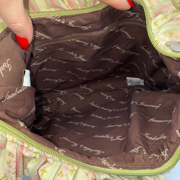 Vintage Deadstock April Cornell Poetry Shoulder Bag - Green Rose Floral - Picture 5 of 5